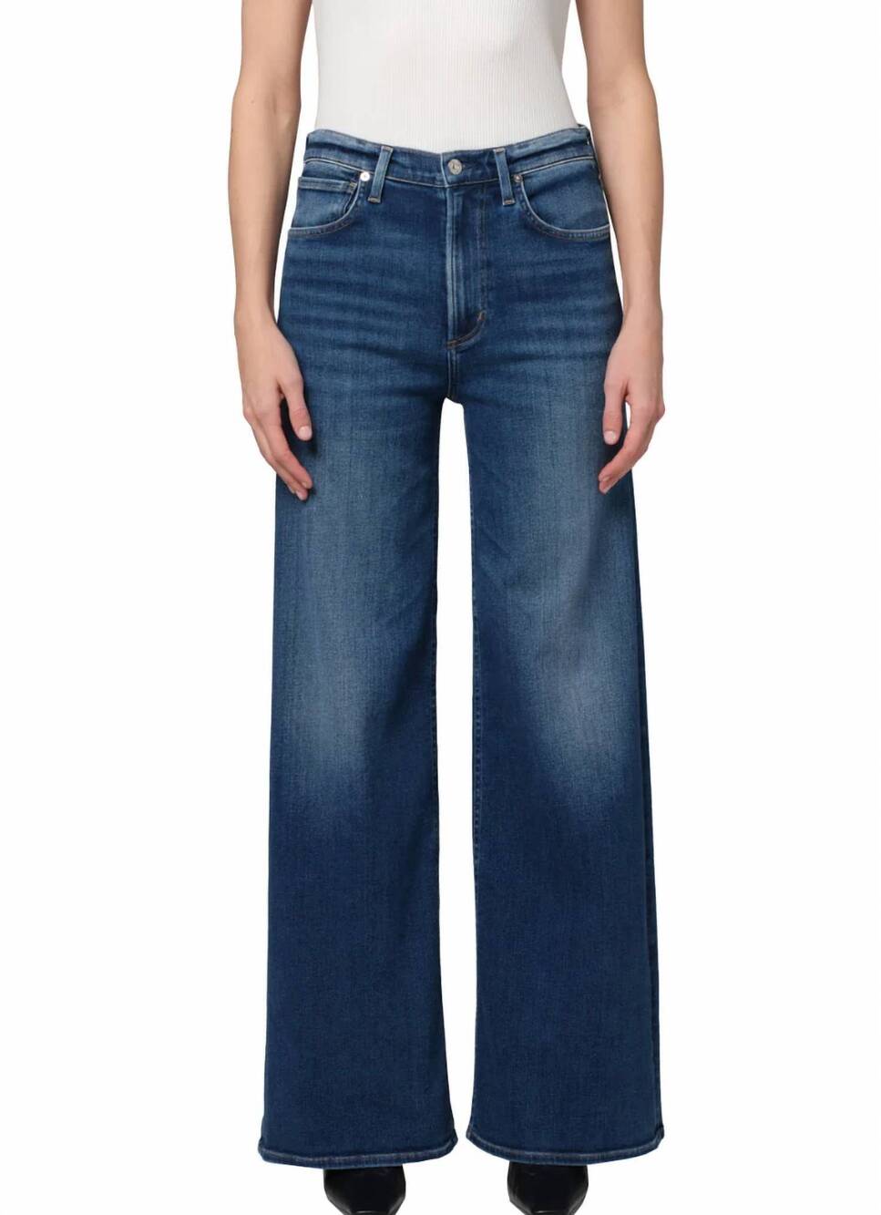 NEW CITIZENS OF HUMANITY lyra wide leg denim jeans in ambry